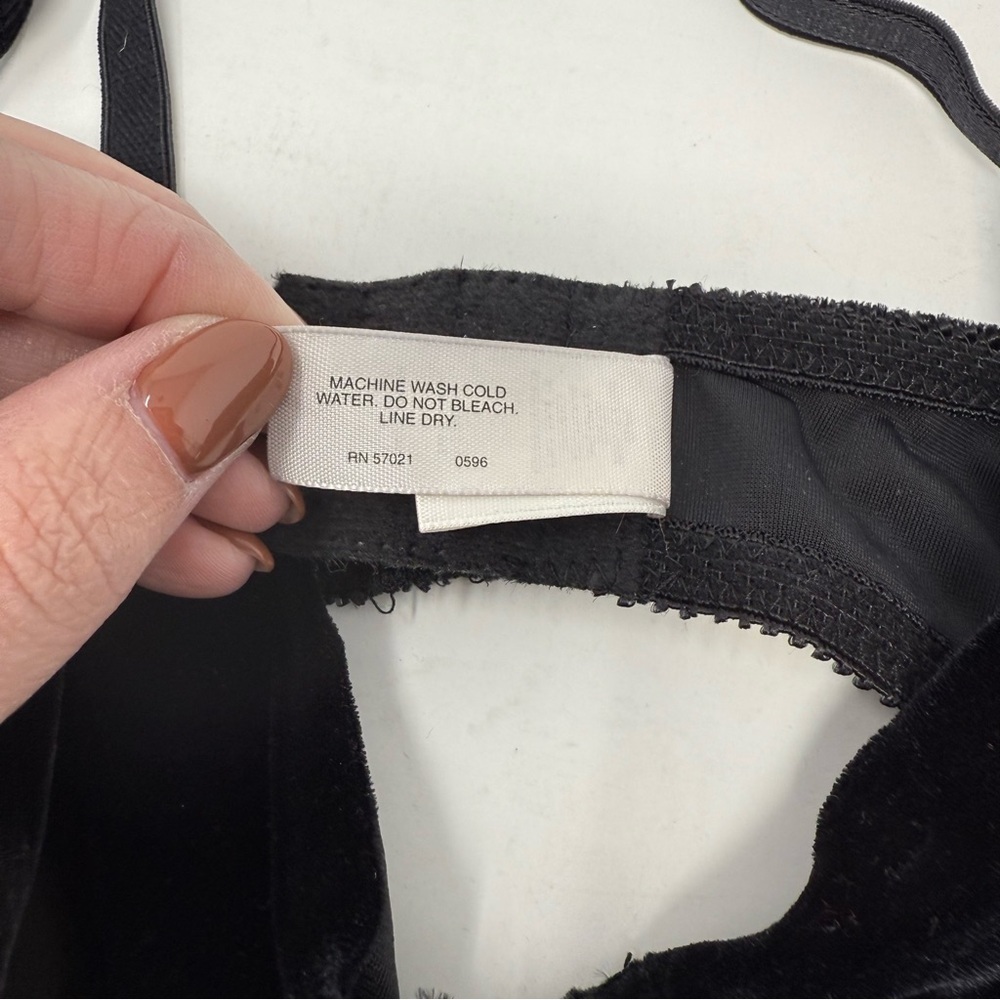 Victoria’s Secret Vintage Black Velvet Bow Bra 36C - Picture 6 of 8